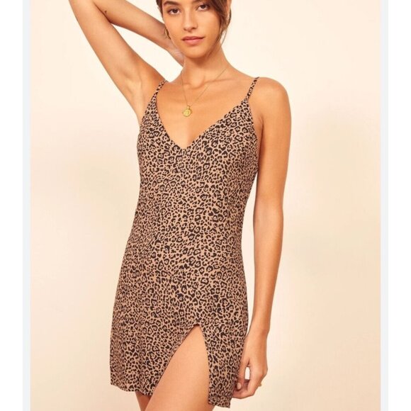 Reformation Marlowe Bengal slip dress animal prints, Size S - Picture 2 of 9